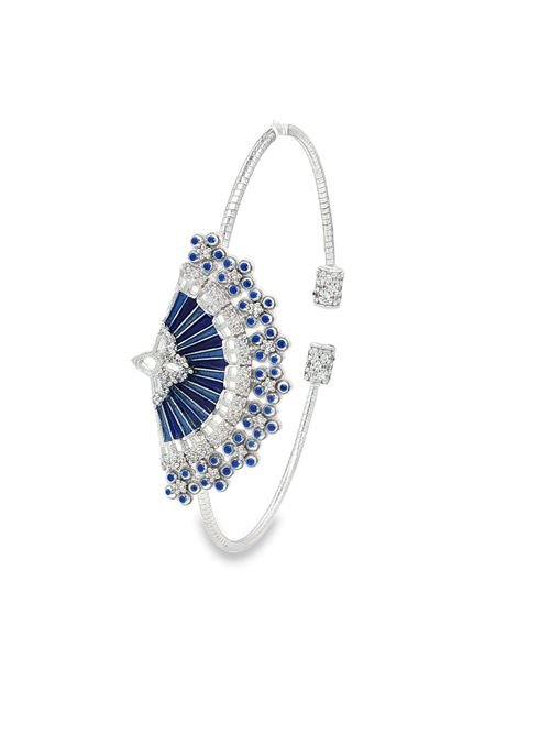 Diva crystal stones blue glazed bracelet GOCCIAZZURRA JEWELS | BRDIVARODIOBLU